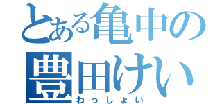 とある亀中の豊田けいすけ（わっしょい）