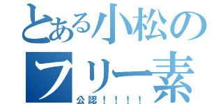 とある小松のフリー素材（公認！！！！）