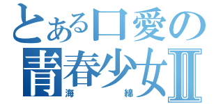 とある口愛の青春少女Ⅱ（海綿）