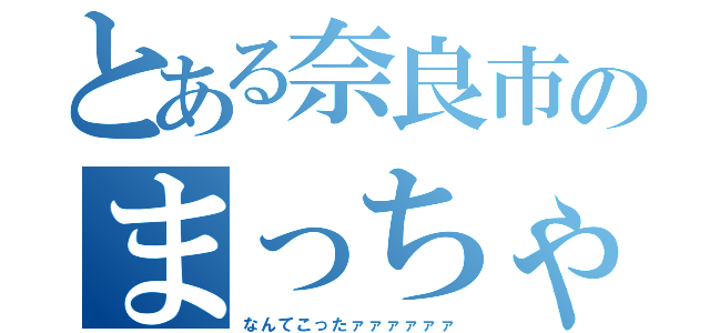 とある奈良市のまっちゃん（なんてこったァァァァァァ）