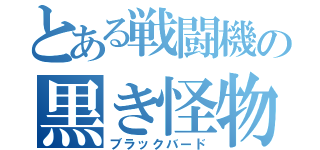 とある戦闘機の黒き怪物（ブラックバード）