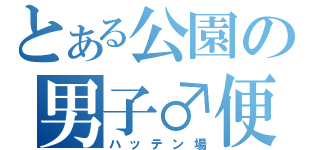 とある公園の男子♂便所（ハッテン場）