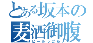 とある坂本の麦酒御腹（ビールっぱら）