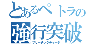 とあるペトラの強行突破（ブリーチングチャージ）