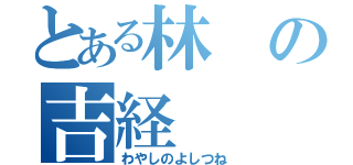 とある林の吉経（わやしのよしつね）