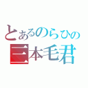 とあるのらひの三本毛君（）