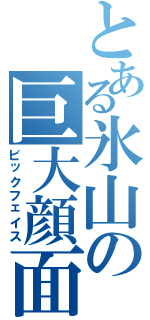 とある氷山の巨大顔面（ビックフェイス）