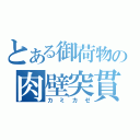 とある御荷物の肉壁突貫（カミカゼ）