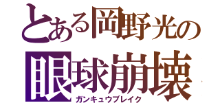 とある岡野光の眼球崩壊（ガンキュウブレイク）