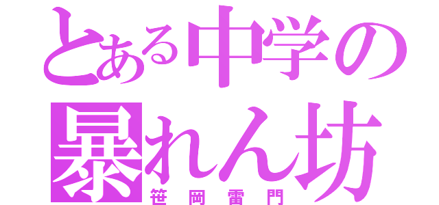 とある中学の暴れん坊（笹岡雷門）