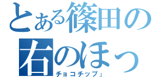 とある篠田の右のほっぺ（チョコチップ」）