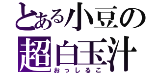 とある小豆の超白玉汁（おっしるこ）