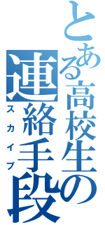 とある高校生の連絡手段（スカイプ）