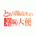 とある湯高生の羞恥大便（ガチグソ）