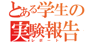 とある学生の実験報告（レポート）