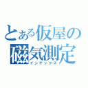 とある仮屋の磁気測定所（インデックス）