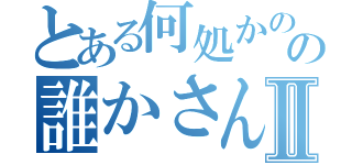 とある何処かのの誰かさんⅡ（）