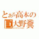 とある高本の巨大野糞（ビックバンうんき！）