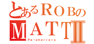 とあるＲＯＢのＭＡＴＴＩＡ ＨＤⅡ（Ｐｅñａｈｅｒｒｅｒａ）