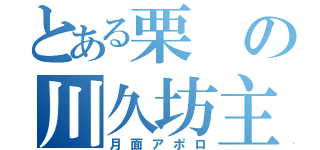 とある栗の川久坊主（月面アポロ）