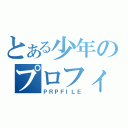 とある少年のプロフィール（ＰＲＰＦＩＬＥ）