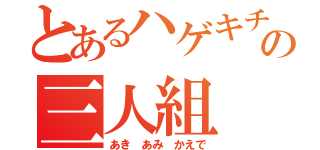 とあるハゲキチの三人組（あき あみ かえで）