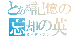 とある記憶の忘却の英雄（ガーディアン）