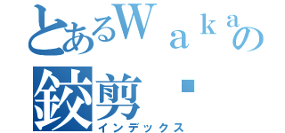 とあるＷａｋａｎｄａの鉸剪腳（インデックス）