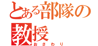 とある部隊の教授（おさわり）