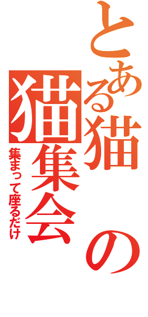 とある猫の猫集会（集まって座るだけ）