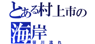 とある村上市の海岸（笹川流れ）