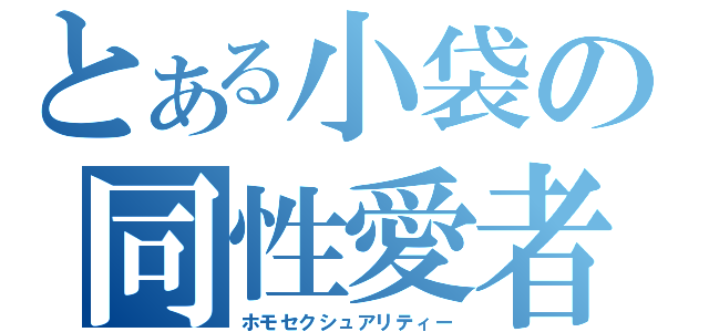 とある小袋の同性愛者（ホモセクシュアリティー）