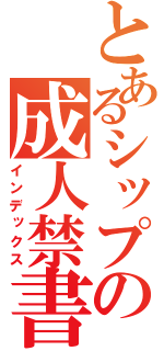 とあるシップの成人禁書（インデックス）