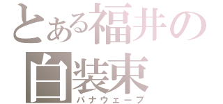 とある福井の白装束（パナウェーブ）