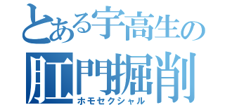 とある宇高生の肛門掘削（ホモセクシャル）