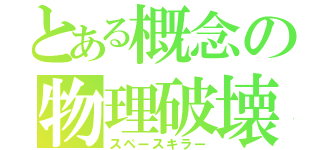 とある概念の物理破壊（スペースキラー）