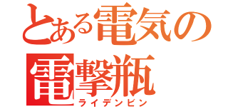 とある電気の電撃瓶（ライデンビン）