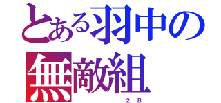 とある羽中の無敵組（　　　　　　　　　２　Ｂ）