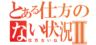 とある仕方のない状況Ⅱ（仕方ないね）