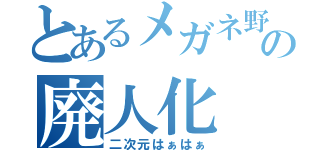 とあるメガネ野郎の廃人化（二次元はぁはぁ）