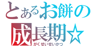 とあるお餅の成長期☆（がくせいせいかつ）