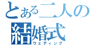 とある二人の結婚式（ウェディング）