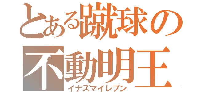 とある蹴球の不動明王（イナズマイレブン）