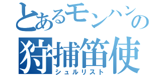 とあるモンハンの狩捕笛使い（シュルリスト）