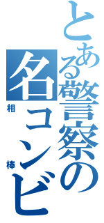 とある警察の名コンビ（相　棒）