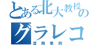 とある北大教授のグラレコ（活用事例）