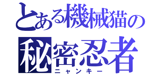 とある機械猫の秘密忍者（ニャンキー）