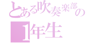 とある吹奏楽部の１年生（）