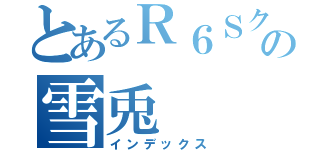 とあるＲ６Ｓクランの雪兎（インデックス）