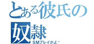 とある彼氏の奴隷（ＳＭプレイかよ‼）